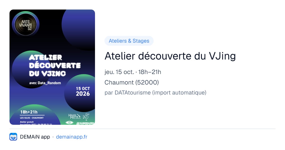 Atelier découverte du VJing — Chaumont