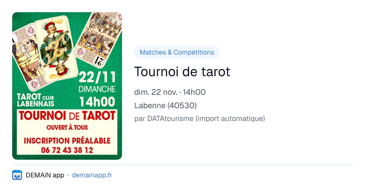 Tournoi de tarot — Labenne