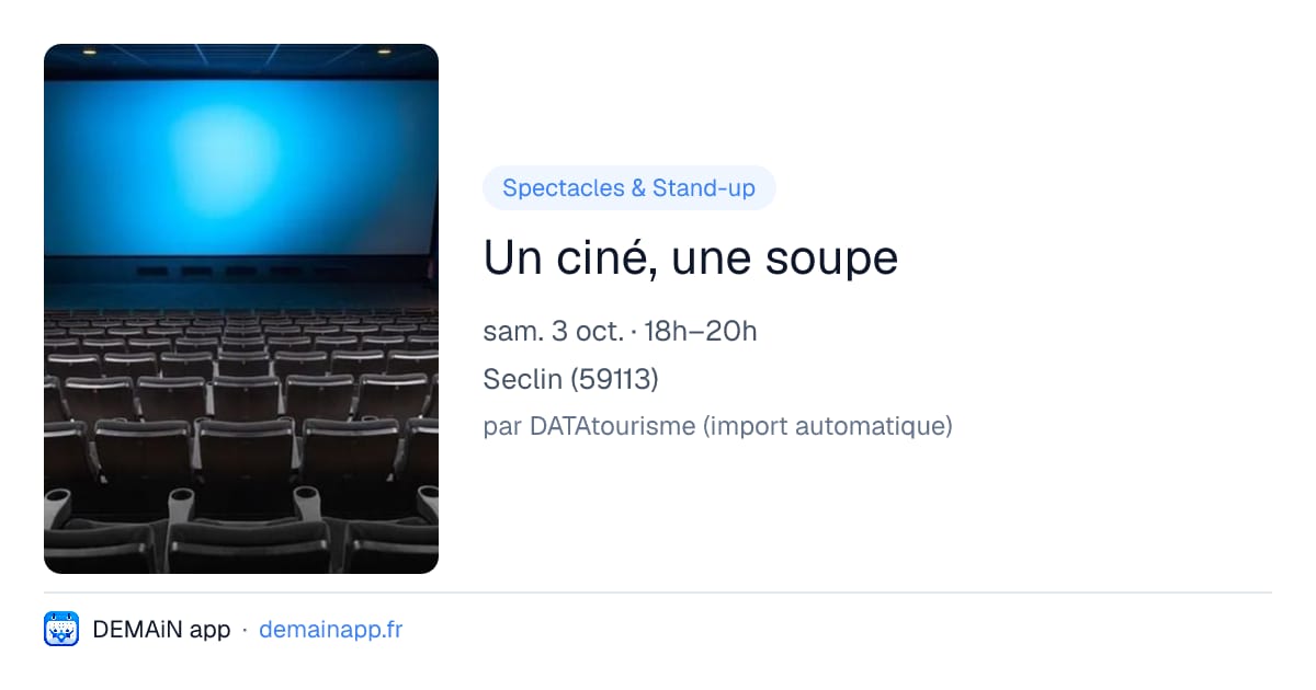 Un ciné, une soupe — Seclin
