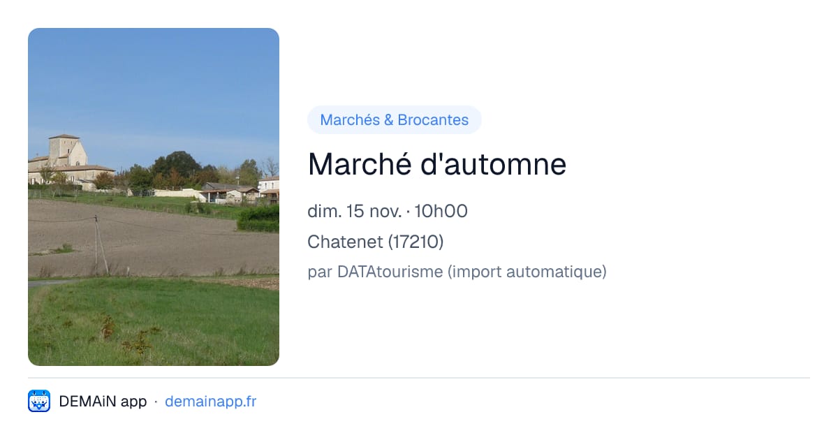 Marché d'automne — Chatenet