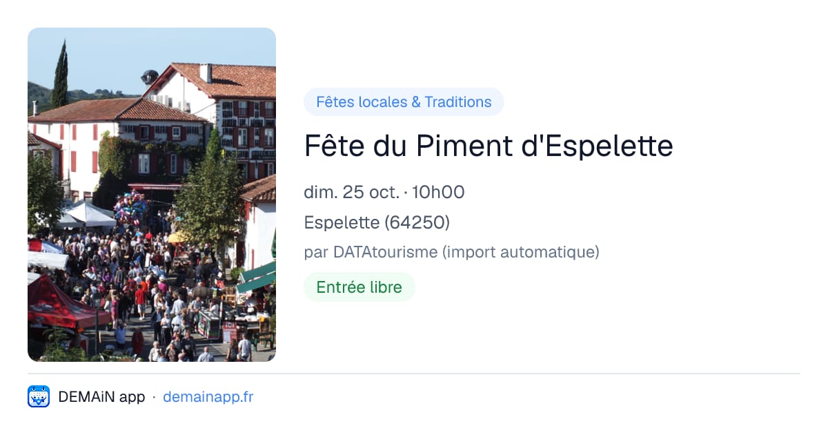 Fête du Piment d'Espelette — Espelette