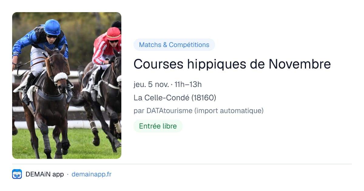 Courses hippiques de Novembre — La Celle-Condé