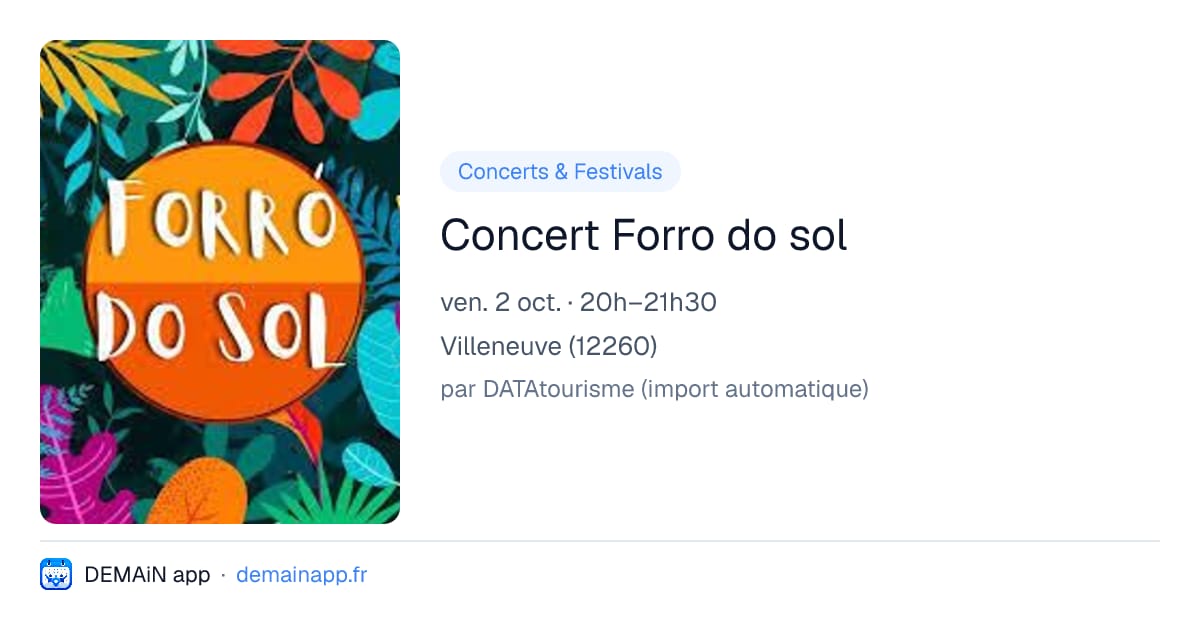 Concert Forro do sol — Villeneuve