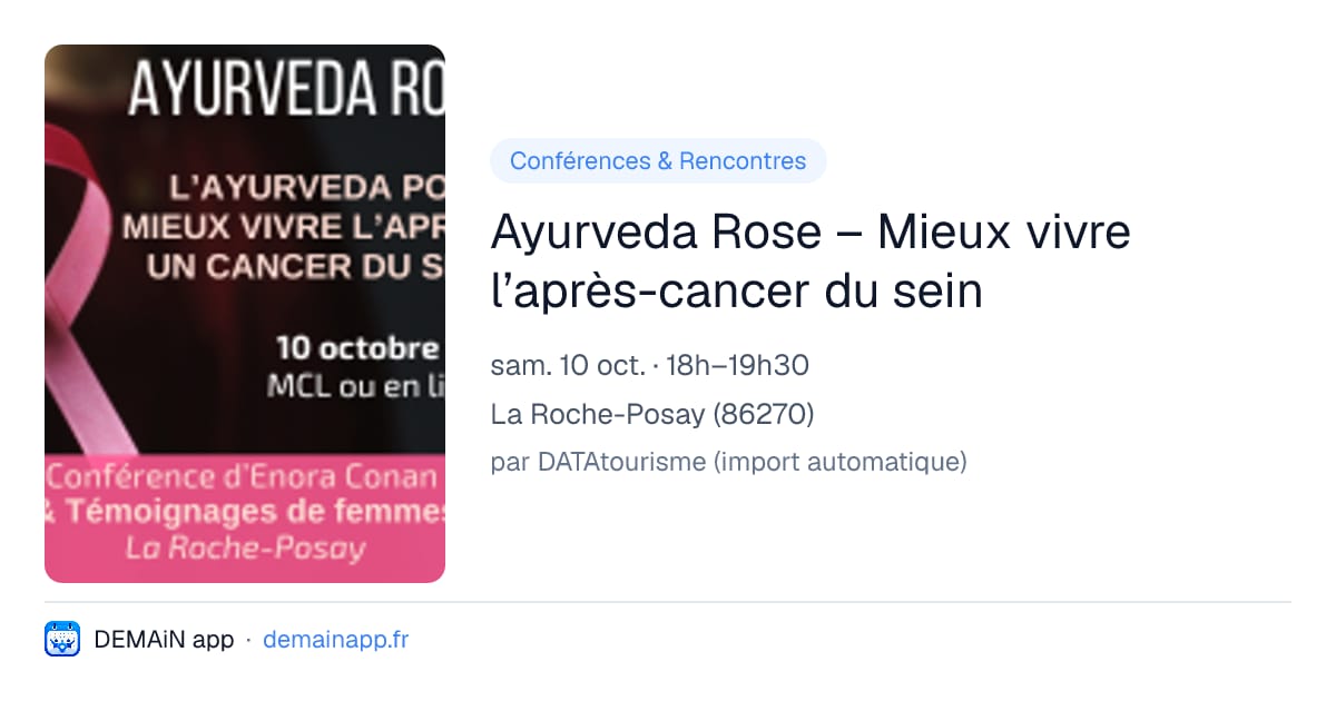 Ayurveda Rose – Mieux vivre l’après-cancer du sein — La Roche-Posay