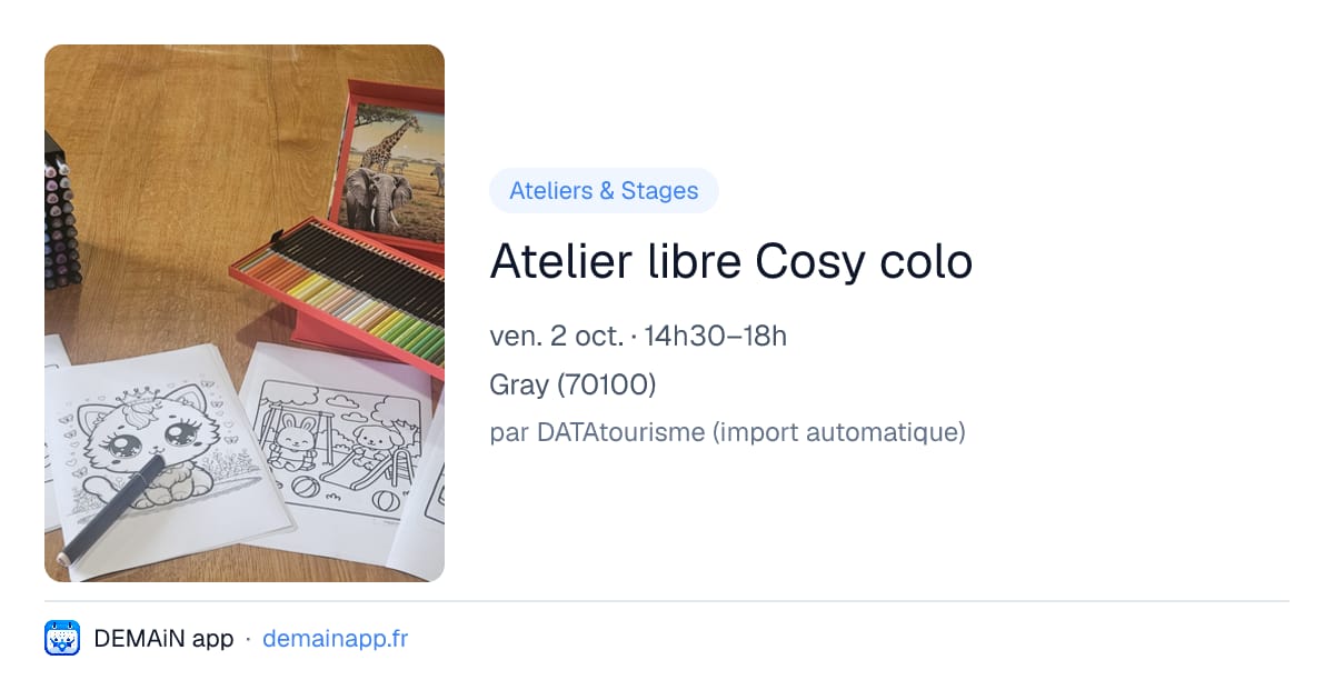 Atelier libre Cosy colo — Gray