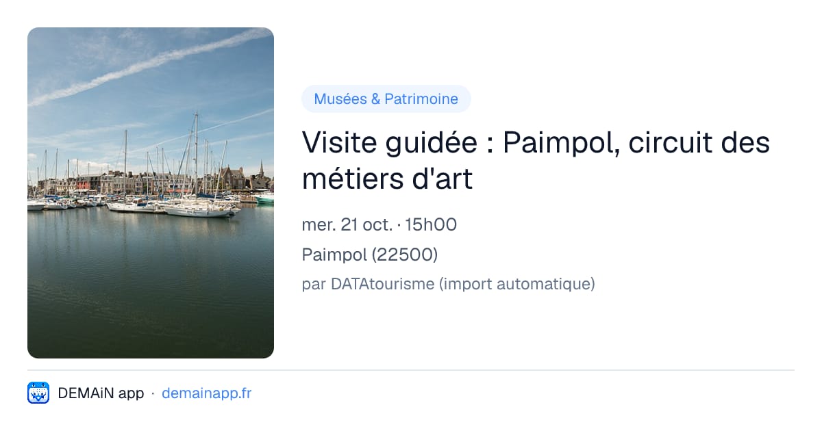 Visite guidée : Paimpol, circuit des métiers d'art — Paimpol