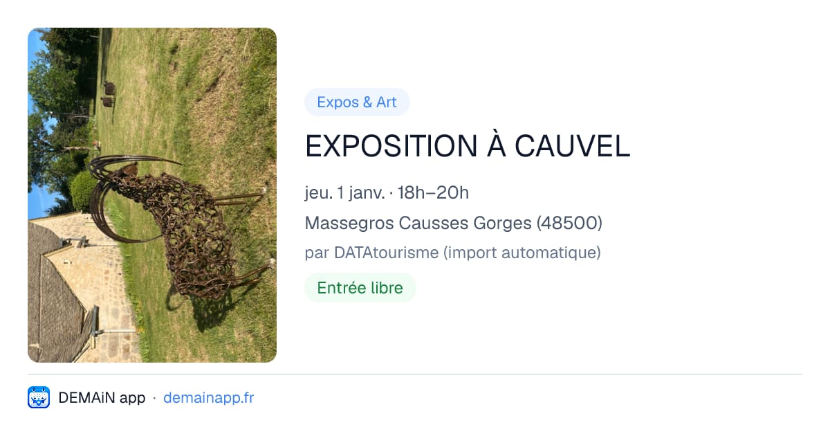 EXPOSITION À CAUVEL — Massegros Causses Gorges