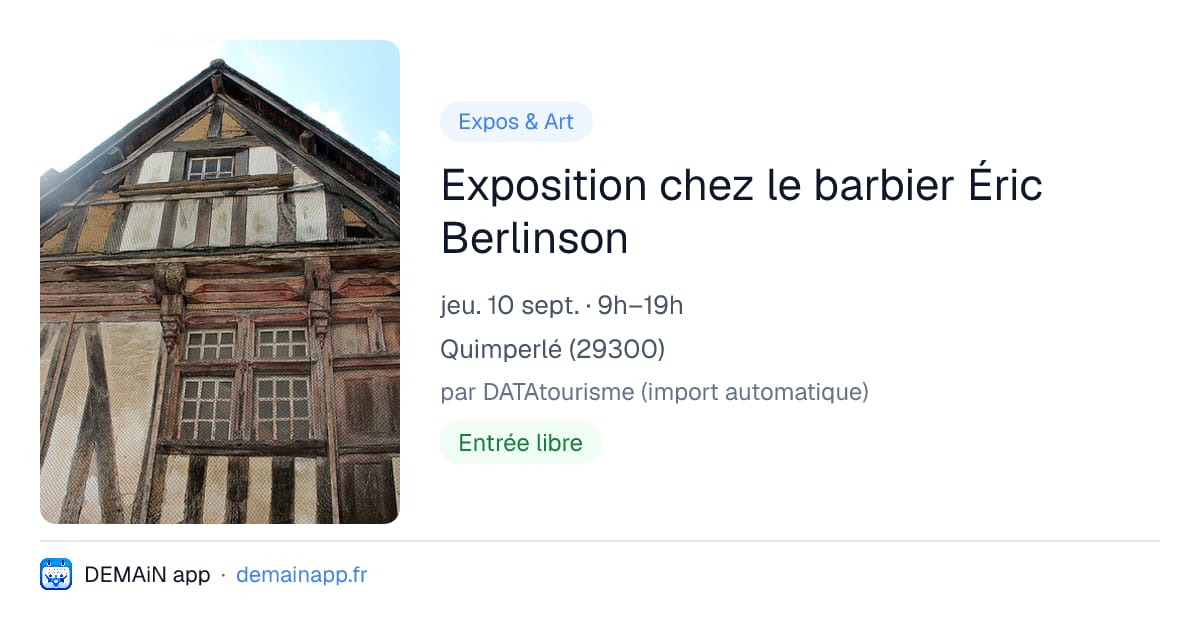 Exposition chez le barbier Éric Berlinson — Quimperlé
