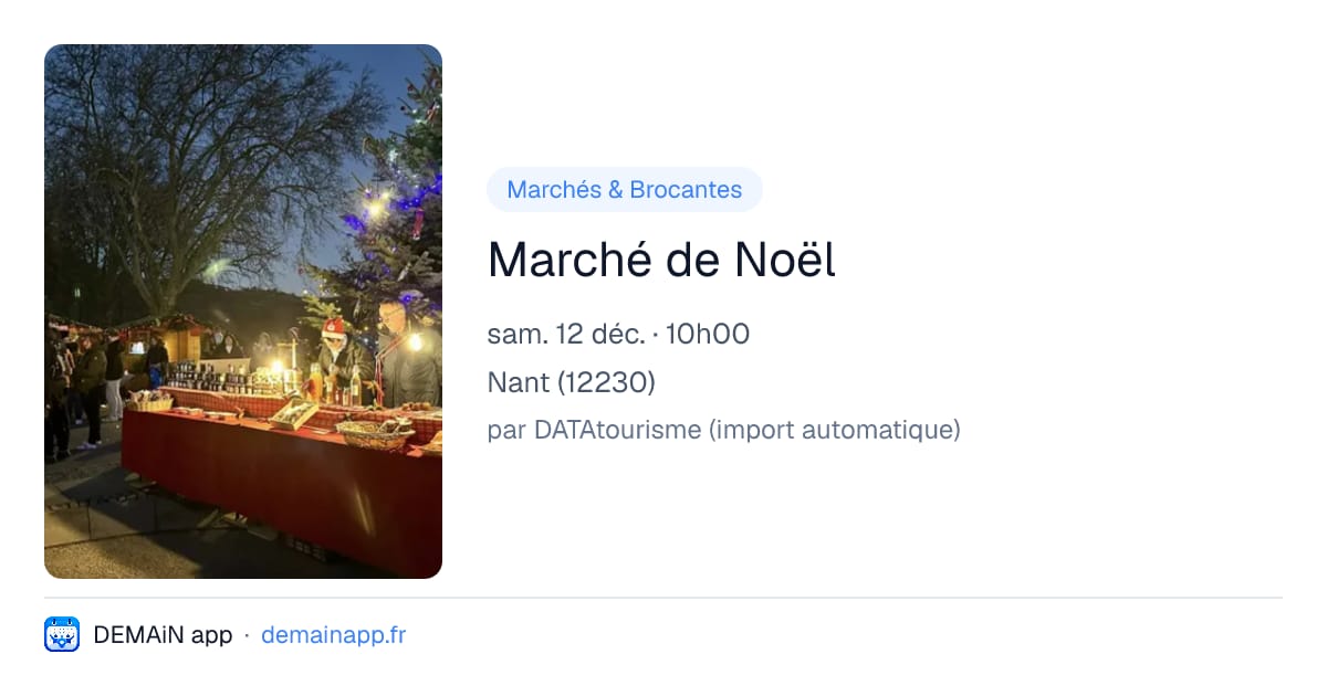 Marché de Noël — Nant