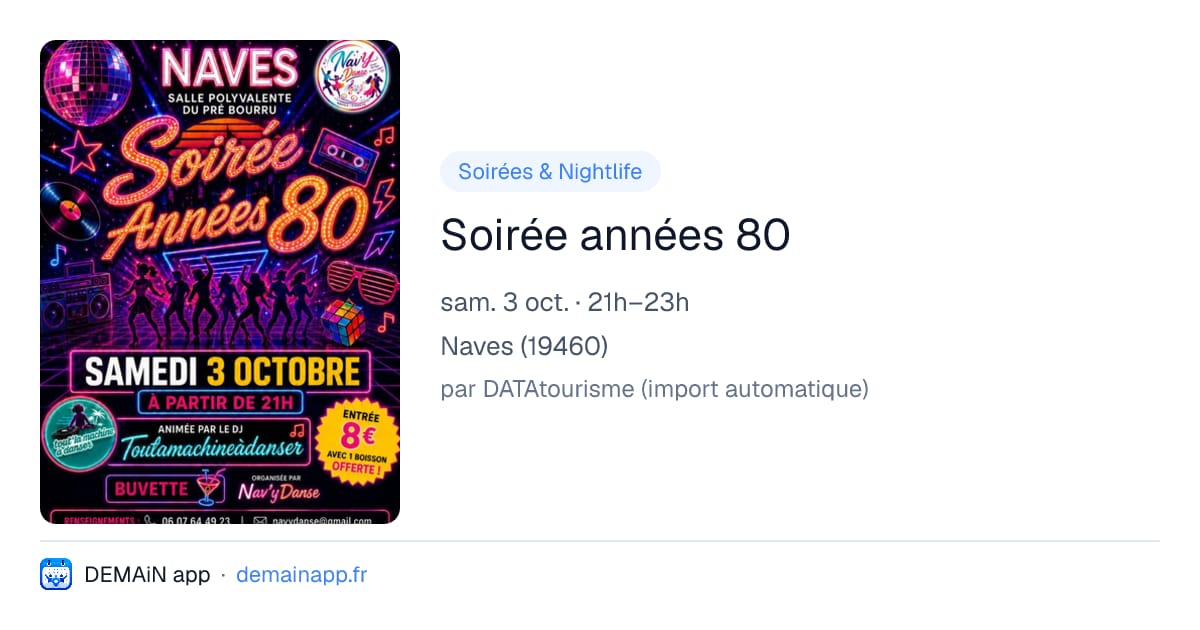 Soirée années 80 — Naves