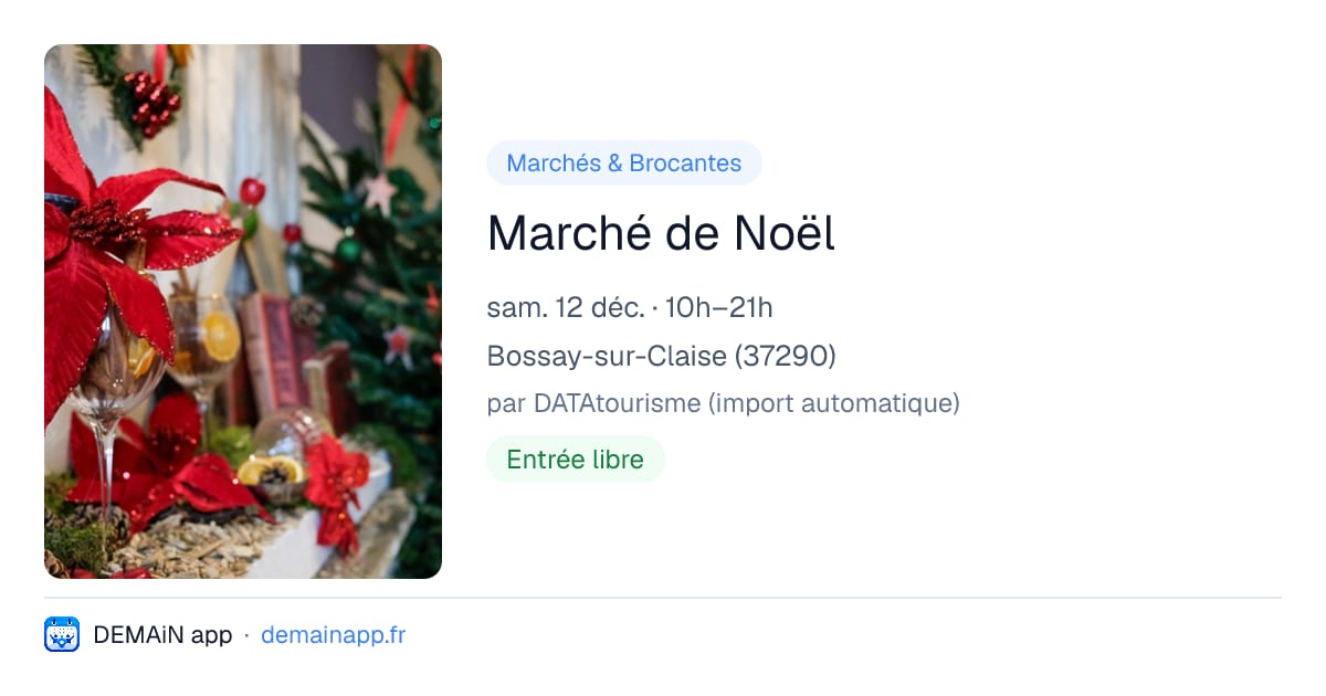 Marché de Noël — Bossay-sur-Claise