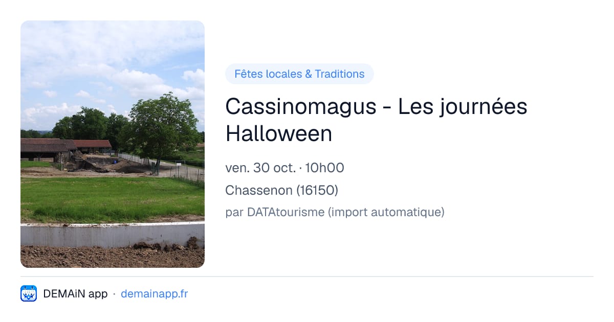 Cassinomagus - Les journées Halloween — Chassenon