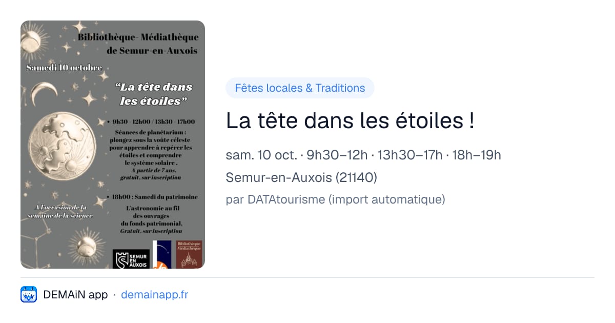 La tête dans les étoiles ! — Semur-en-Auxois