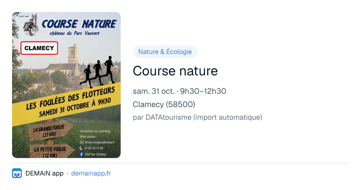Course nature — Clamecy