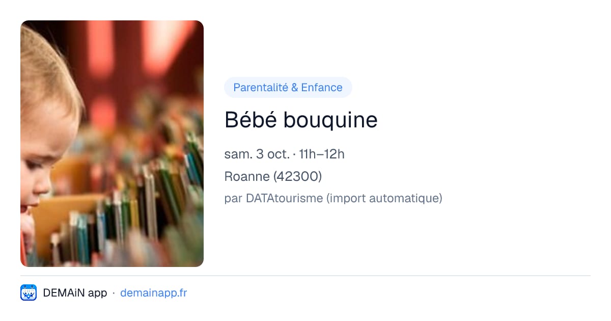 Bébé bouquine — Roanne