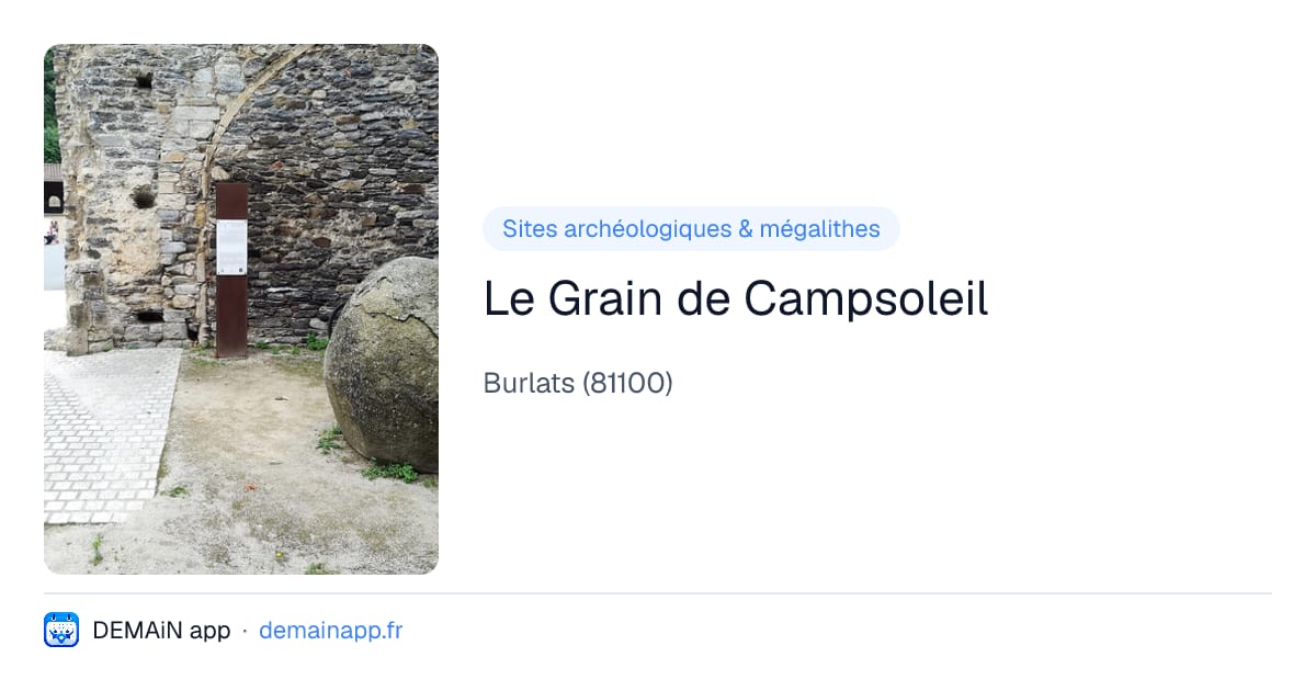 Le Grain de Campsoleil — Burlats