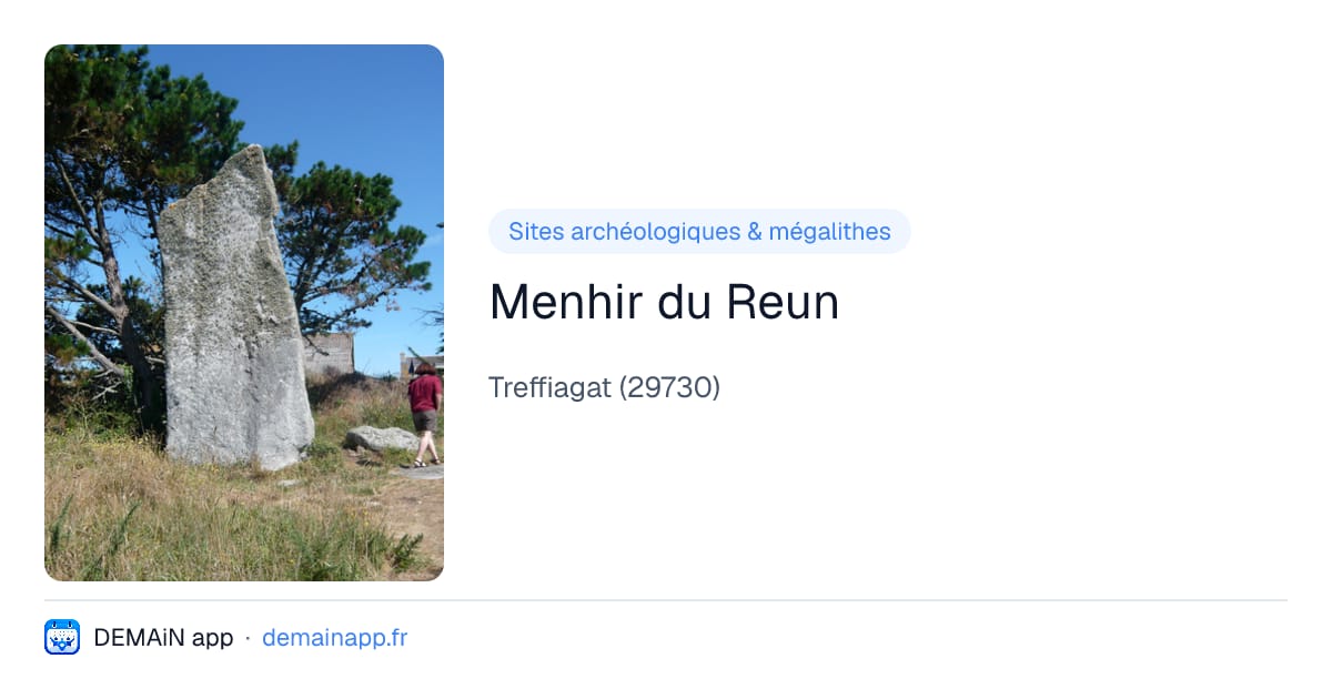 Menhir du Reun — Treffiagat