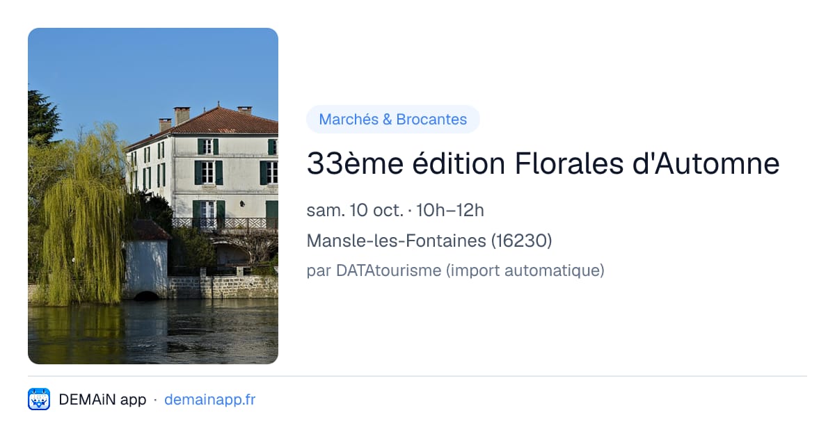 33ème édition Florales d'Automne — Mansle-les-Fontaines