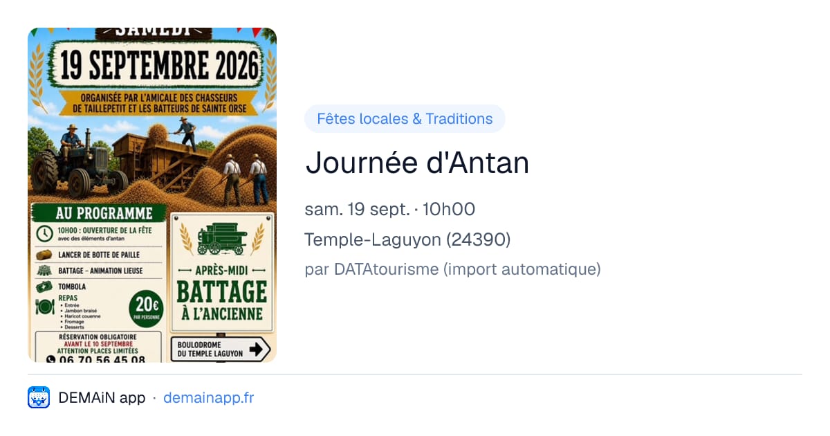 Journée d'Antan — Temple-Laguyon