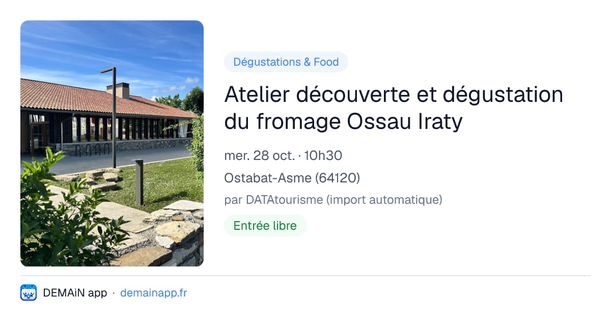 Atelier découverte et dégustation du fromage Ossau Iraty — Ostabat-Asme