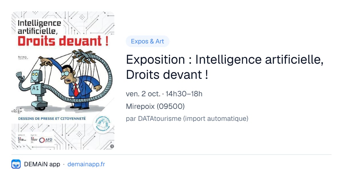 Exposition : Intelligence artificielle, Droits devant ! — Mirepoix