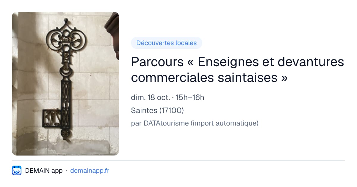 Parcours « Enseignes et devantures commerciales saintaises » — Saintes