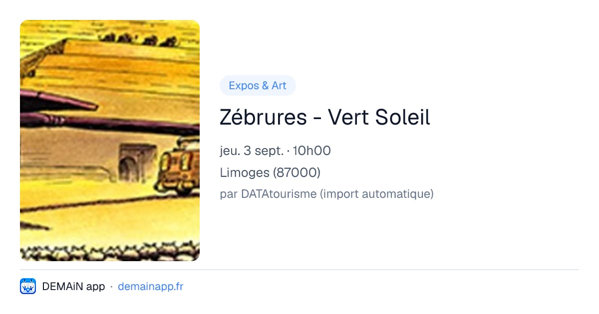 Zébrures - Vert Soleil — Limoges