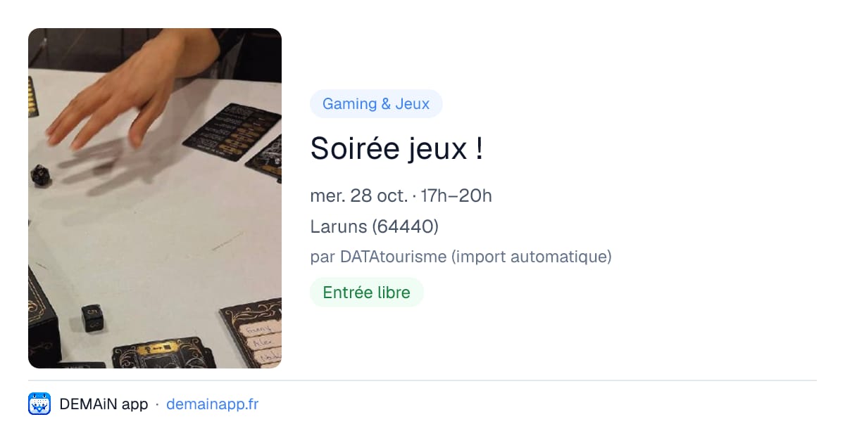 Soirée jeux ! — Laruns