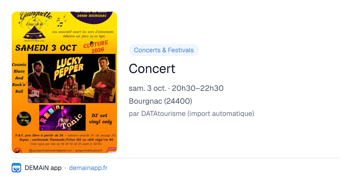 Concert — Bourgnac