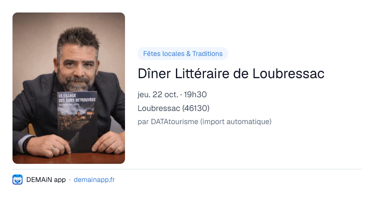 Dîner Littéraire de Loubressac — Loubressac