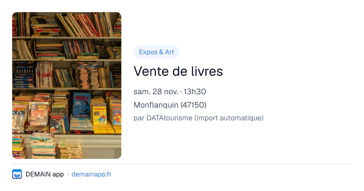 Vente de livres — Monflanquin