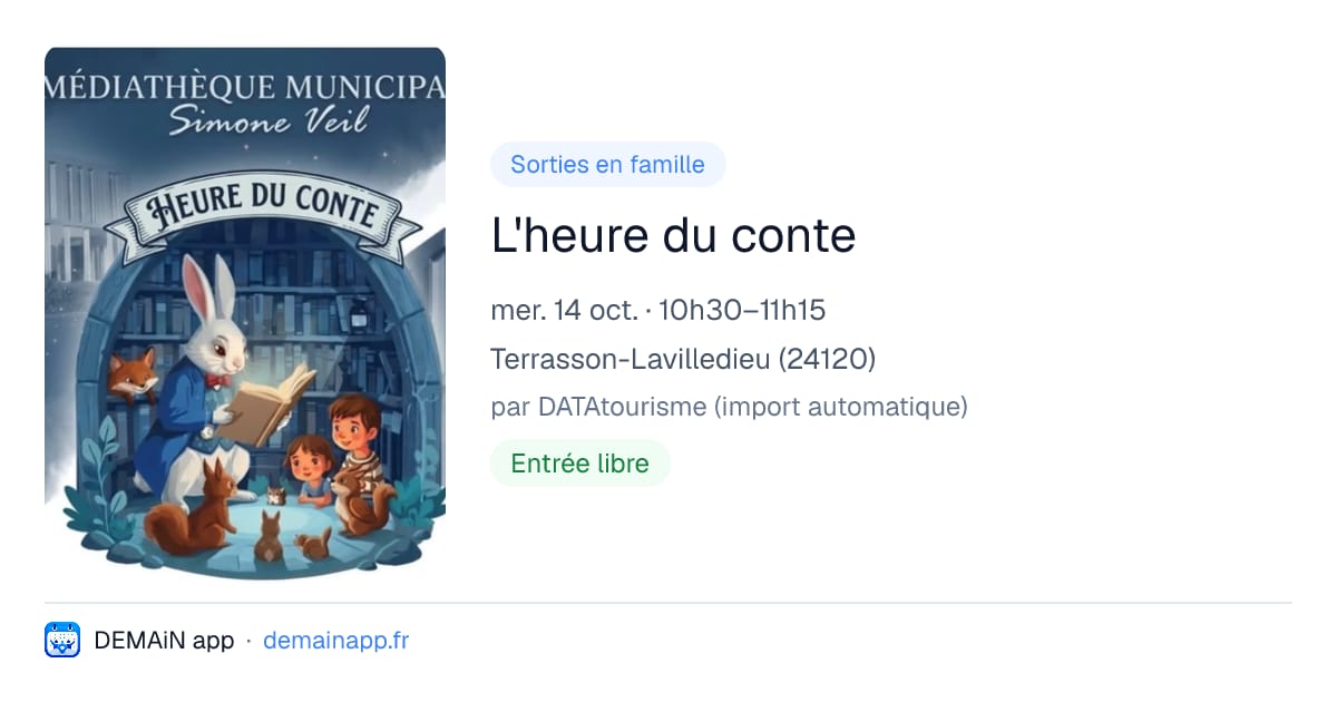 L'heure du conte — Terrasson-Lavilledieu