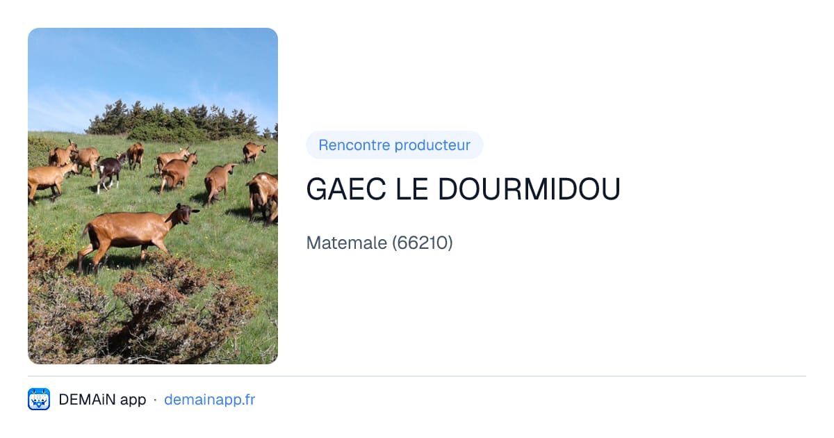 GAEC LE DOURMIDOU — Matemale