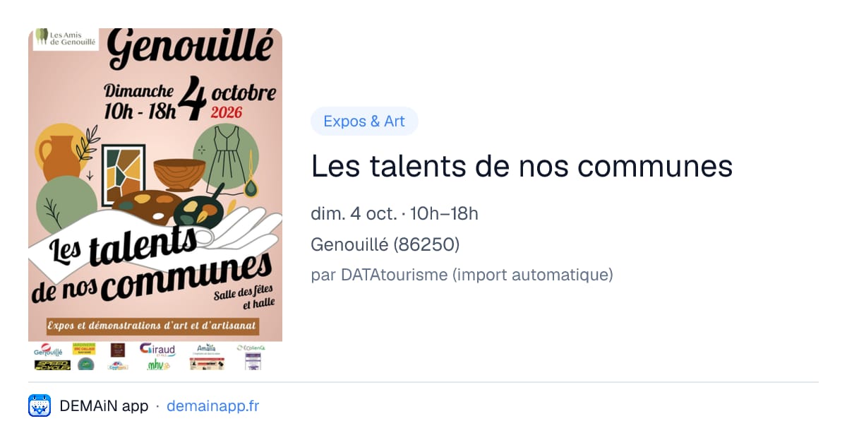Les talents de nos communes — Genouillé
