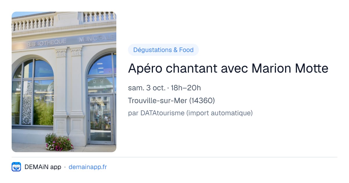 Apéro chantant avec Marion Motte — Trouville-sur-Mer