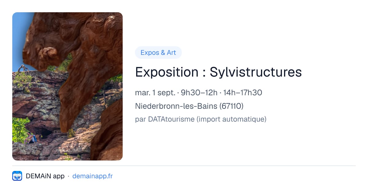 Exposition : Sylvistructures — Niederbronn-les-Bains