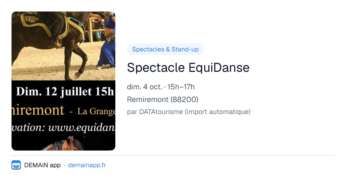 Spectacle EquiDanse — Remiremont
