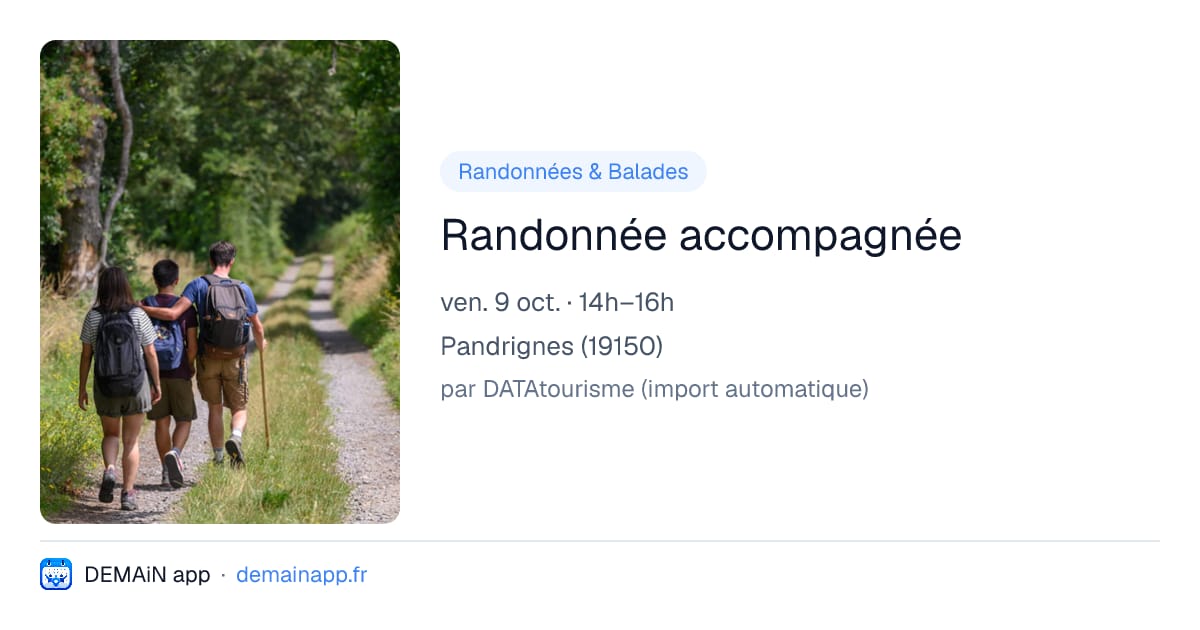 Randonnée accompagnée — Pandrignes