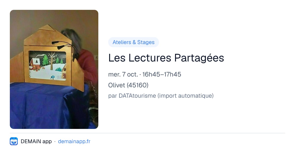 Les Lectures Partagées — Olivet