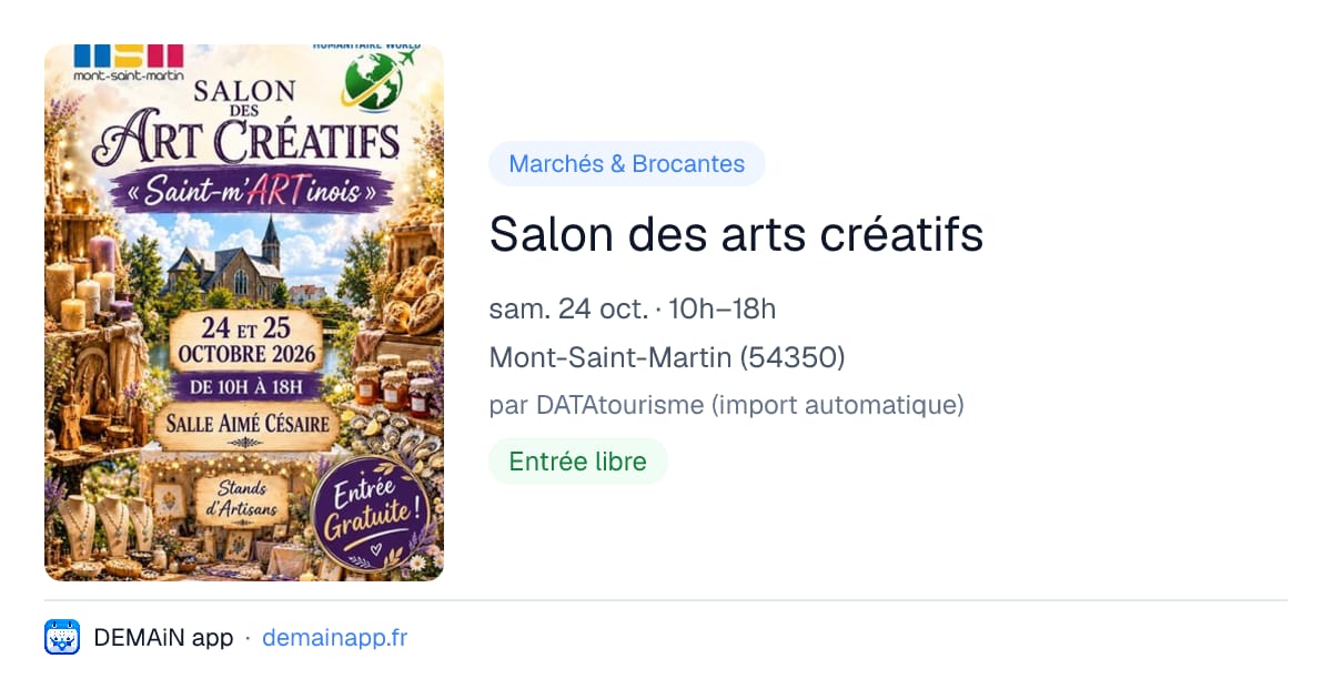 Salon des arts créatifs — Mont-Saint-Martin