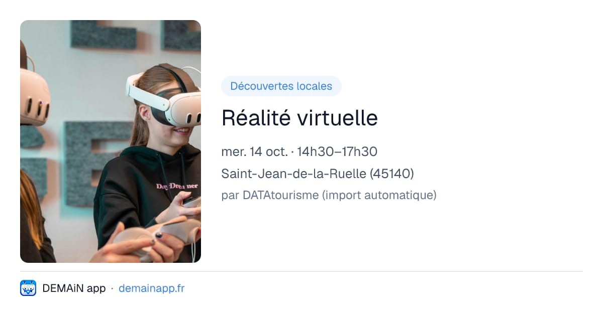 Réalité virtuelle — Saint-Jean-de-la-Ruelle