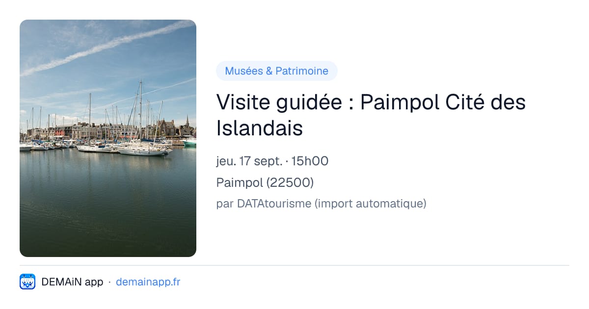 Visite guidée : Paimpol Cité des Islandais — Paimpol