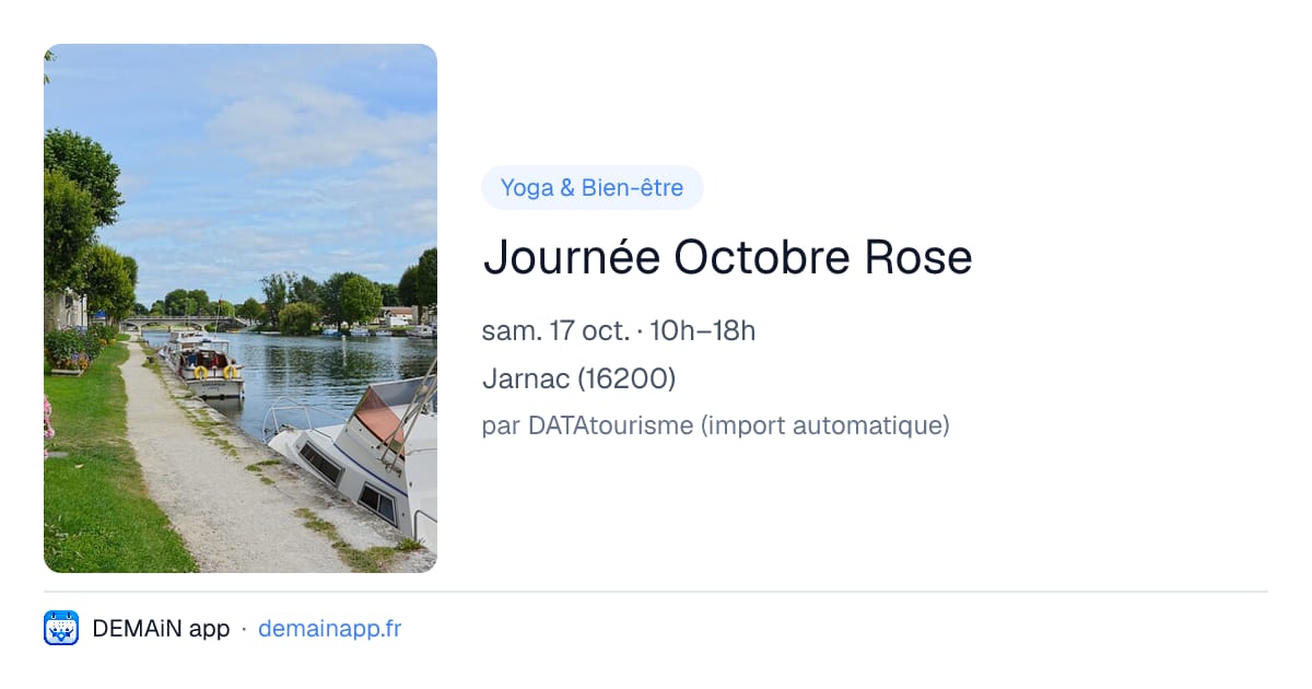 Journée Octobre Rose — Jarnac
