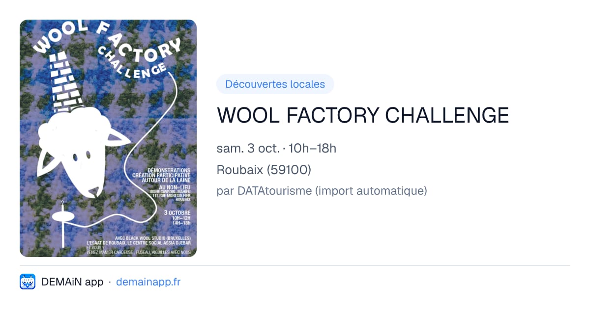 WOOL FACTORY CHALLENGE — Roubaix