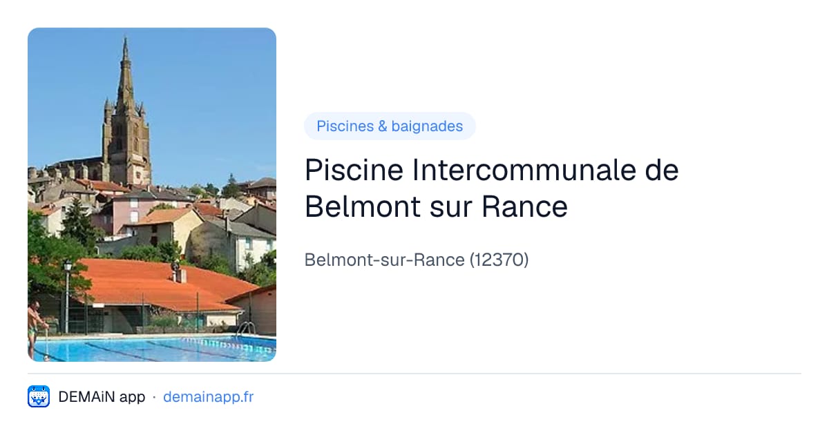 Piscine Intercommunale de Belmont sur Rance — Belmont-sur-Rance