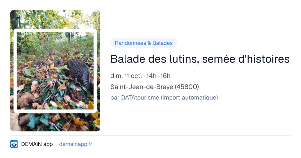 Balade des lutins, semée d'histoires — Saint-Jean-de-Braye
