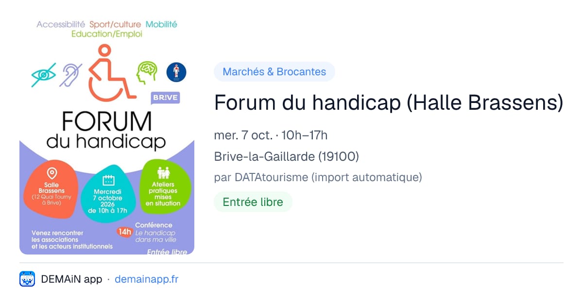Forum du handicap (Halle Brassens) — Brive-la-Gaillarde