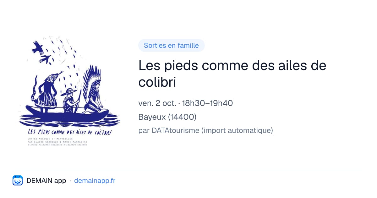 Les pieds comme des ailes de colibri — Bayeux