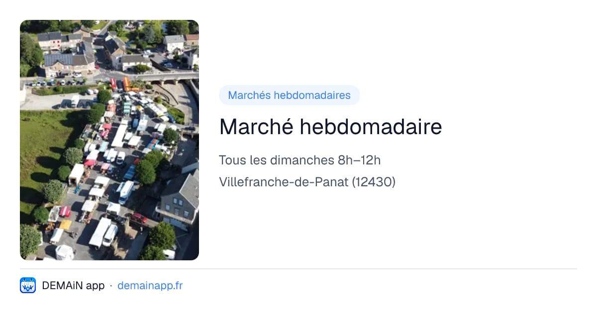 Marché hebdomadaire — Villefranche-de-Panat