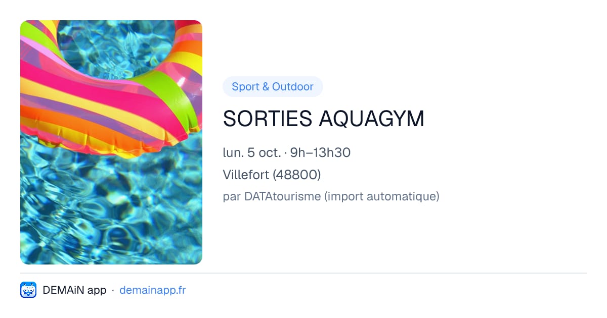 SORTIES AQUAGYM — Villefort